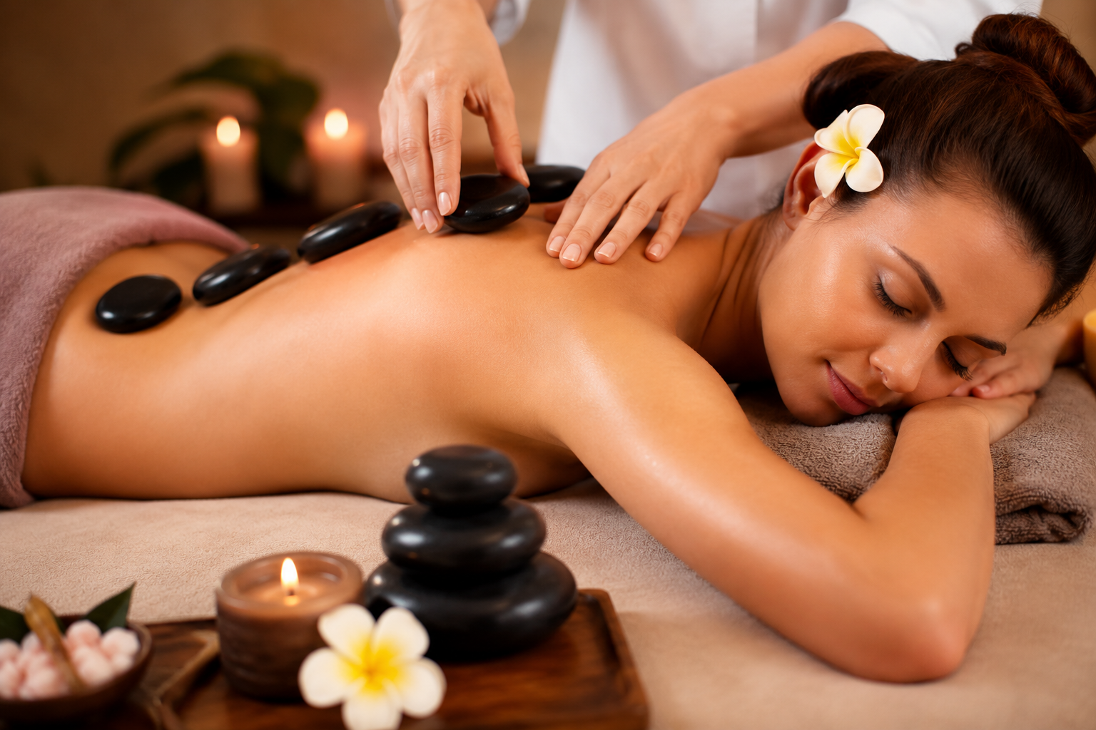 Hot Stone Massage at Moni’s Massage Clinic