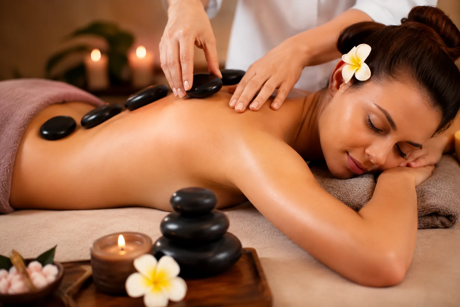 Hot Stone Massage at Moni’s Massage Clinic